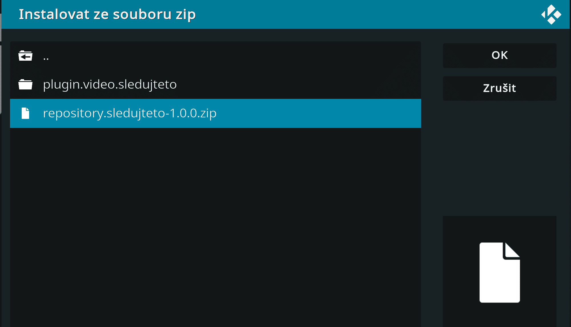 Instalace repozitáře ze ZIP souboru